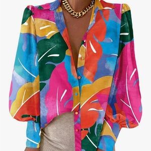 Colorful Abstract Women's Blouse